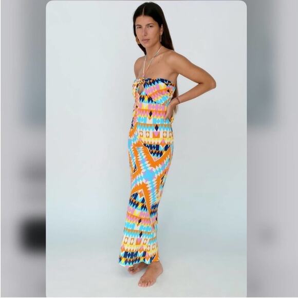 Zara Printed Midi Dress Size Small - Picture 6 of 11